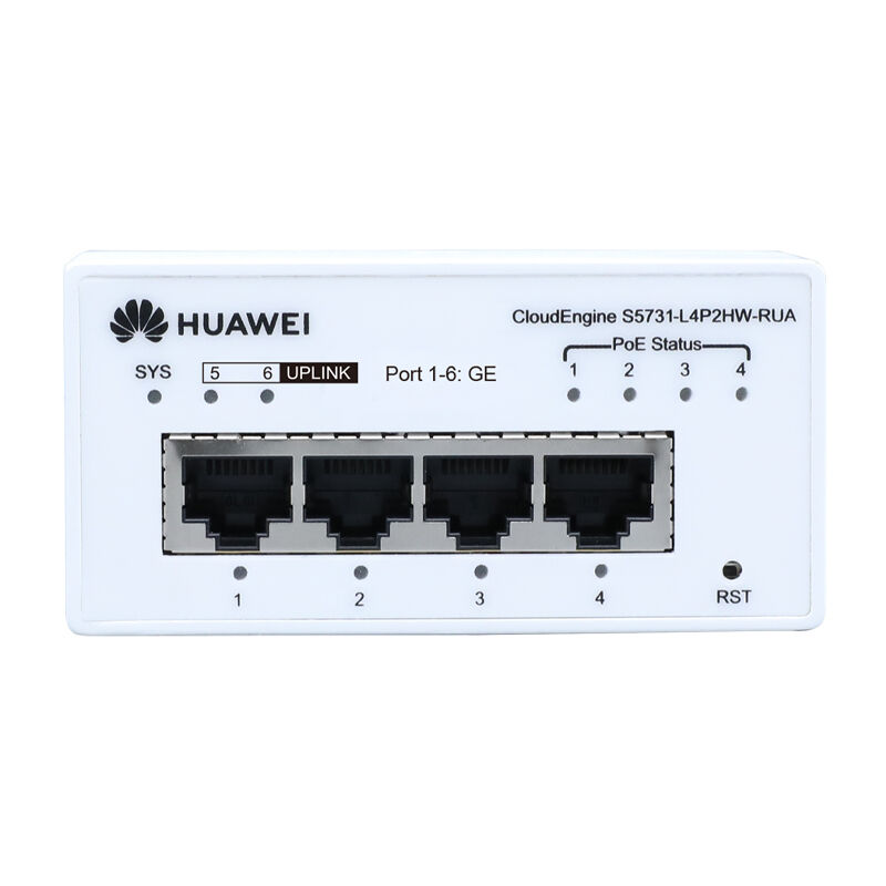 Huawei CloudEngine Switch S5731-L4P2HW-RUA with 4*10/100/1000BASE-T ports 2*GE hybrid optical-electrical SFP ports and PoE++