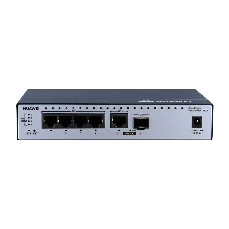 Huawei CloudEngine Switch S5731-L4P2ST-RUA com portas 4*10/100/1000BASE-T 1*GE SFP e 1*10/100/1000BASE-T
