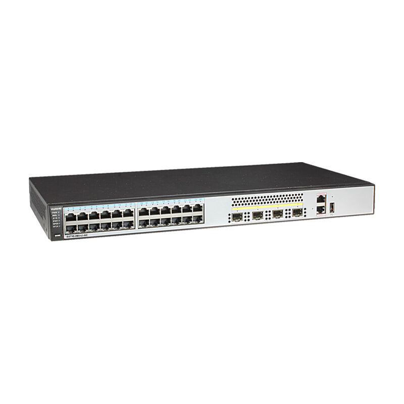 Huawei Switch S5710-28X-LI-AC met 4 10 Gig SFP+ poorten Compact ontwerp 442,0 mm x 220,0 mm x 43,6 mm en Lichtgewicht 4,8 kg
