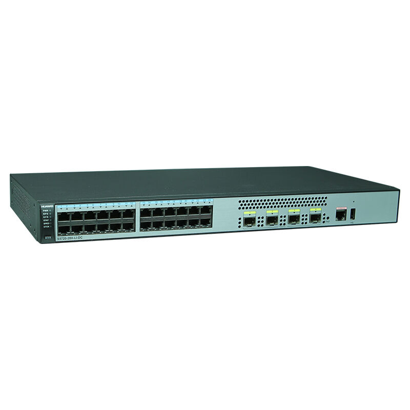Huawei S5720-28X-LI-DC Network Switch with 24 Ethernet 10/100/1000 Ports Compact 43.6 mm x 442.0 mm x 224.8 mm and Lightweight 4 kg