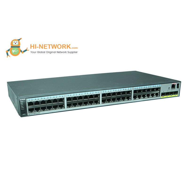 Huawei S5720-52P-LI-AC Network Switch with 43.6 mm x 442.0 mm x 224.8 mm Compact Design 4.4 kg Lightweight and Intelligent Stack Technology