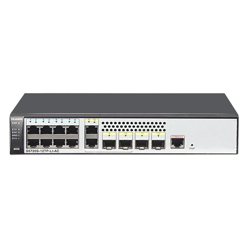 Huawei S5720S-12TP-LI-AC Network Switch with 8 Ethernet 10/100/1000 Ports 2 Gig SFP Ports and 2 Dual-Purpose Ports