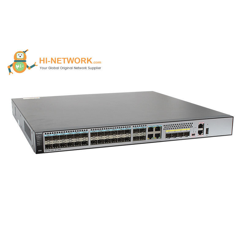 Huawei S5720-36C-EI-28S-AC Gigabit Switch with 28 Gig SFP Ports, 4 10 Gig SFP+ Ports, and 150W AC Power Supply