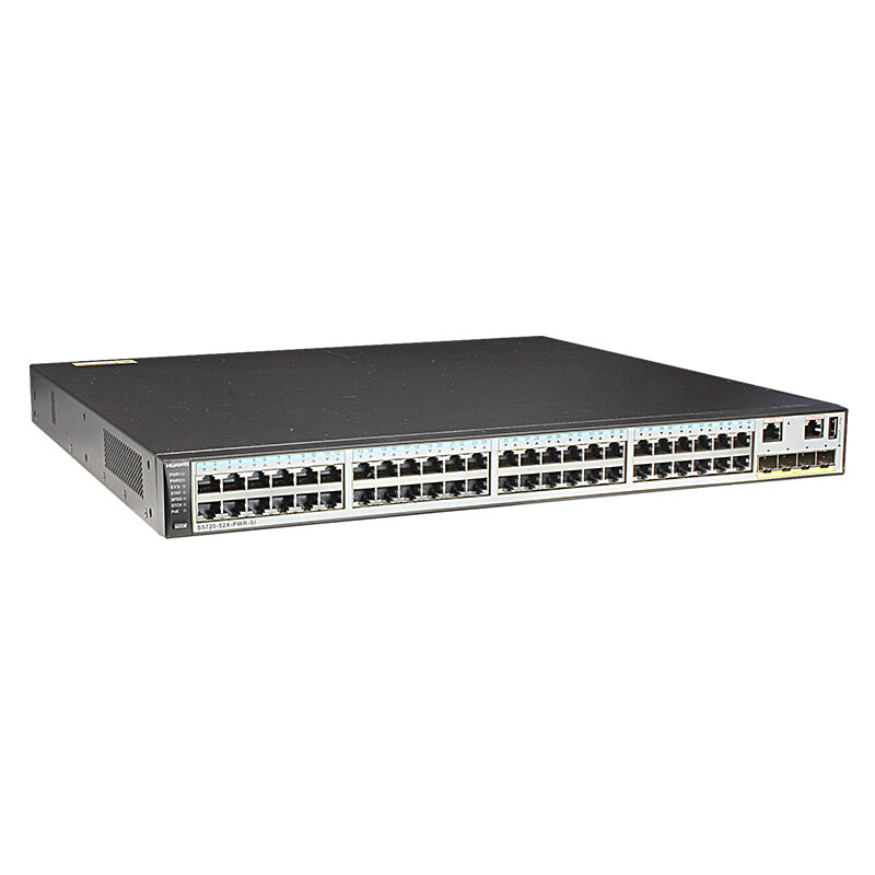 Huawei Switch S5720-52X-PWR-SI-ACF with 48 Ethernet 10/100/1000 PoE+ Ports 4 10 Gig SFP+ Ports and 1150W AC Power Supply