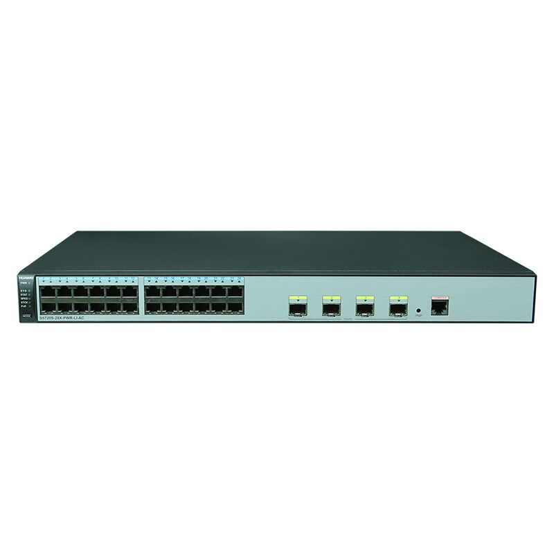 Huawei S5720S-28X-PWR-LI-AC Network Switch with 24 Ethernet 10/100/1000 Ports 4 10 Gig SFP+ Ports and 370W POE AC 110/220V