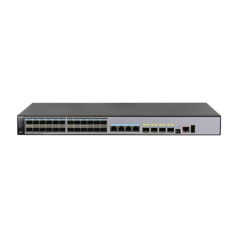 Huawei Switch S5700-28X-LI-24S-DC with 24 Gig SFP Ports 4 10 Gig SFP+ Ports and DC -48V Power Supply