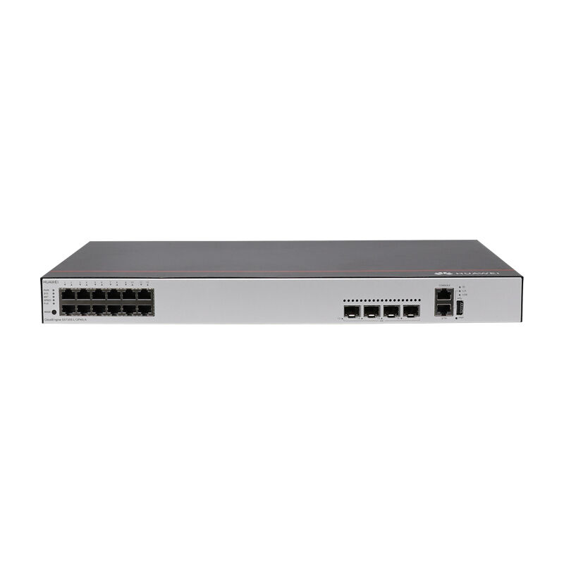 Switch Huawei S5735S-L12P4S-A con 12 porte 10/100/1000Base-T, 4 porte GE SFP e PoE+ per reti aziendali