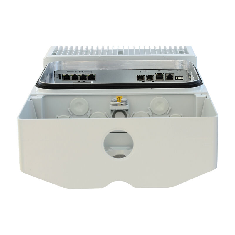 Switch Huawei S5735-S4T2X-IA150G1 com entrada monofásica de 220Vac e potência combinada máxima de 144W para dissipação de calor natural