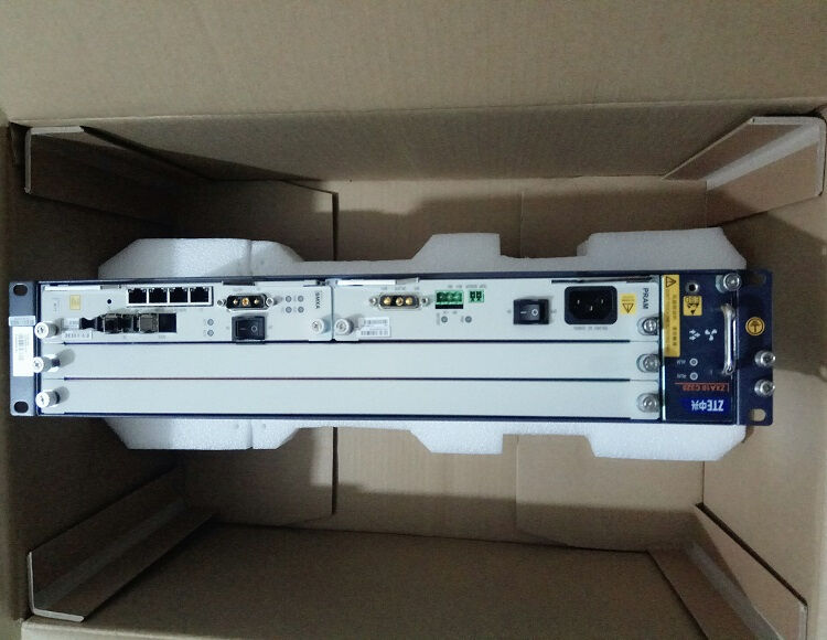 ZTE C320 OLT 8-port 48V DC 2U compact 10GE GPON OLT with 10Gb uplink and dual power supply