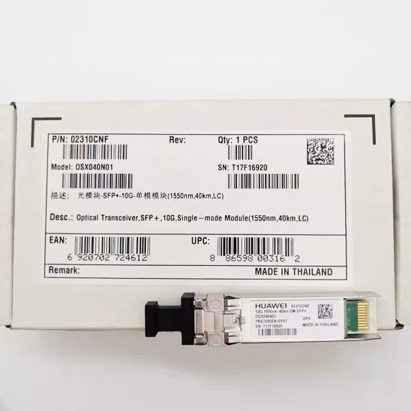 1550nm 40km Huawei SFP+ 10GBASE-ER 02310cnf OSX040N01 DOM Duplex LC SMF Optical Transceiver Module